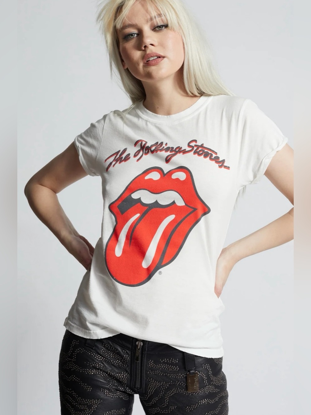 NWT Recycled Karma “The Rolling Stones👅Live Concert Front/Back Graphics Tee" SML